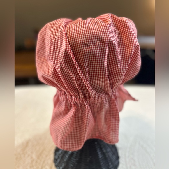 Cottage Core Red and White Gingham Bonnet. Twee. - Picture 2 of 5